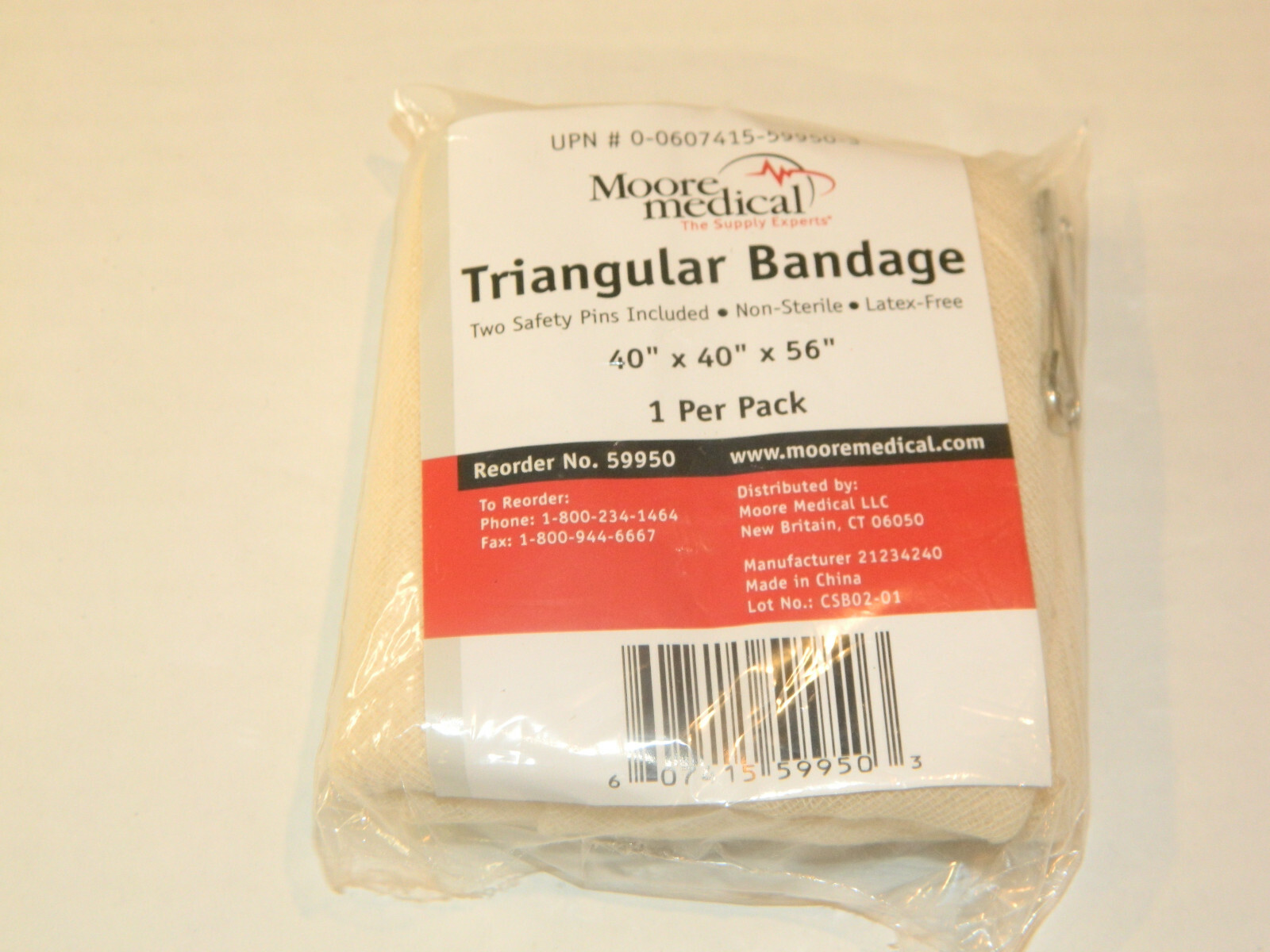 One Triangular Bandages 40*40*56″ Hospital EMT Emergency Survival First Aid Kits
