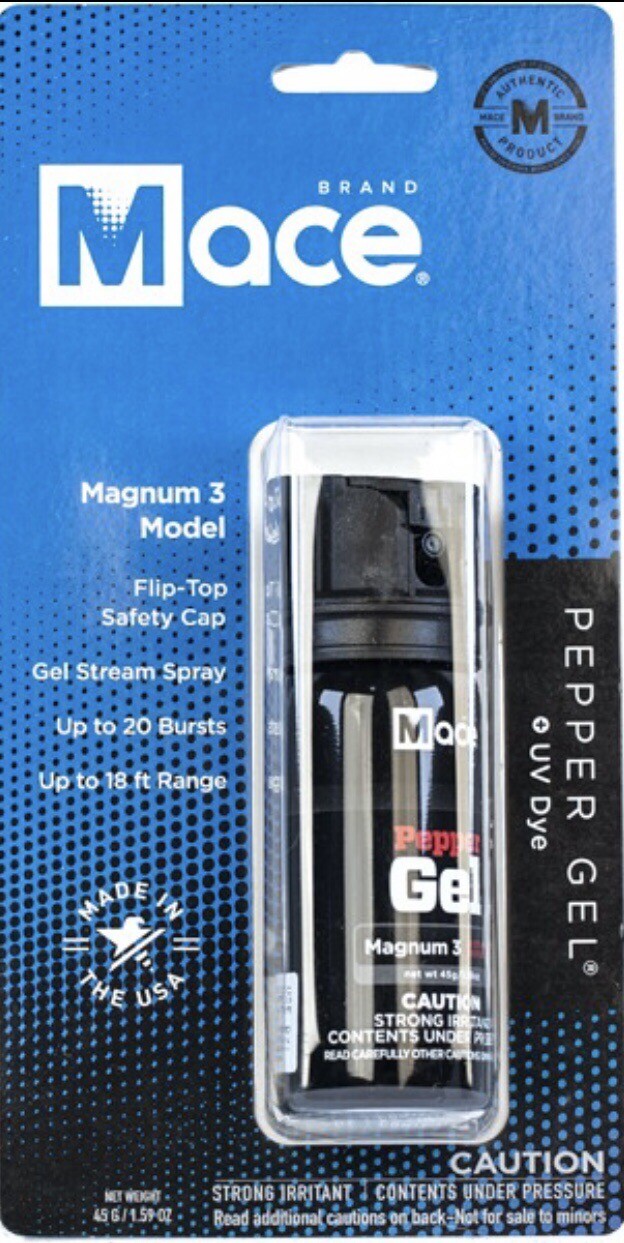 MACE 18 ft Pepper Spray GEL POLICE Self Defense Women Safety SECURITY BELT CLIP