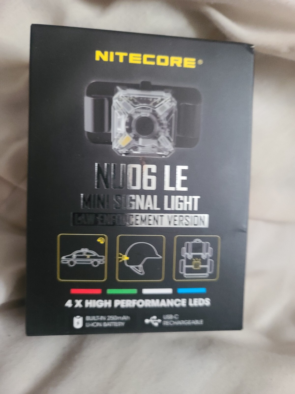 Nitecore NU06 LE White Blue Green Red USB-C Rechargeable Signal and Safety Light