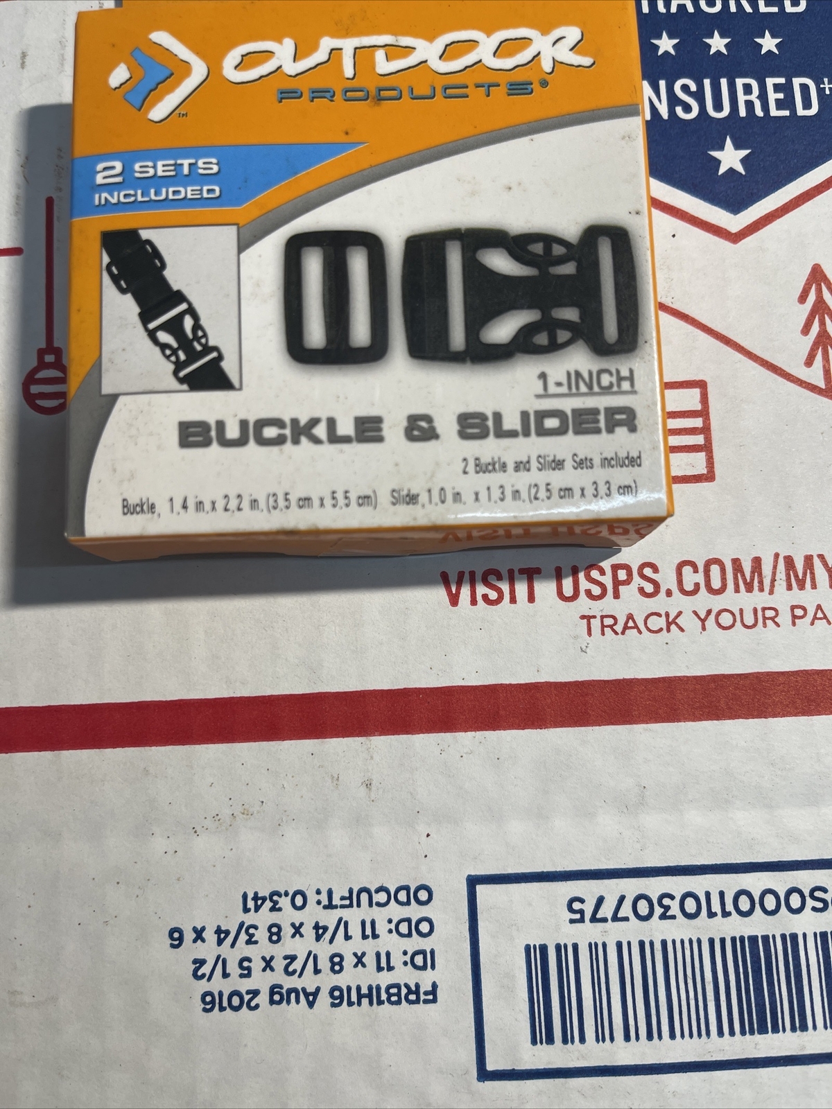 Outdoor Products Buckle & Slider 1″ 2 Sets Per Box CAR100WM-000