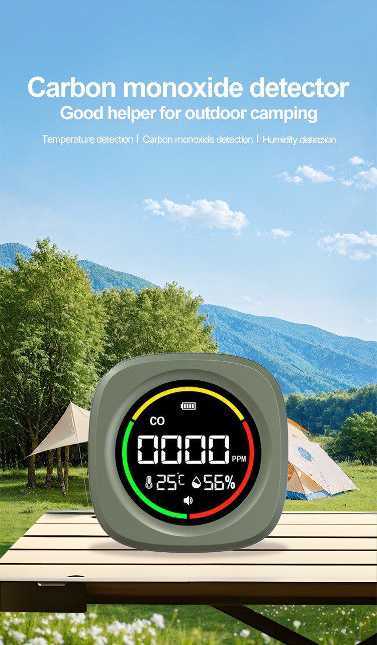 Portable CO Detector Multi Gas Tester Carbon Monoxide Alarm for Camping Outdoor
