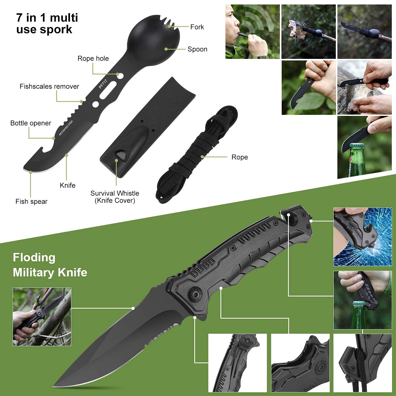 Survival kits 17 in 1, Emergency Survival Gear and Equipment, Cool Gadgets fo…