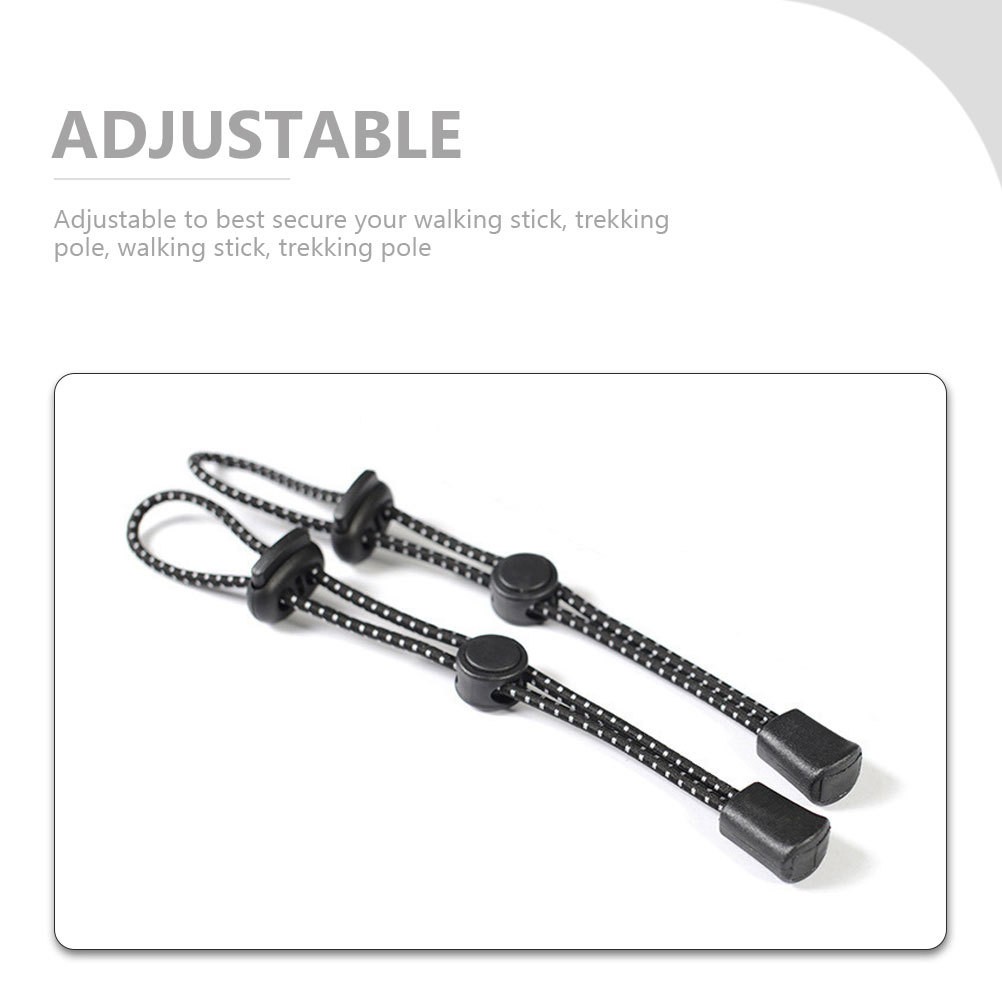 4Pcs Trekking Pole Holder Adjustable Straps for Climbing Stick Elastic Rope