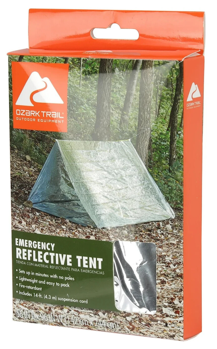 Ozark Trail Outdoor Emergency Survival Reflective Light Tent & Suspension Cord