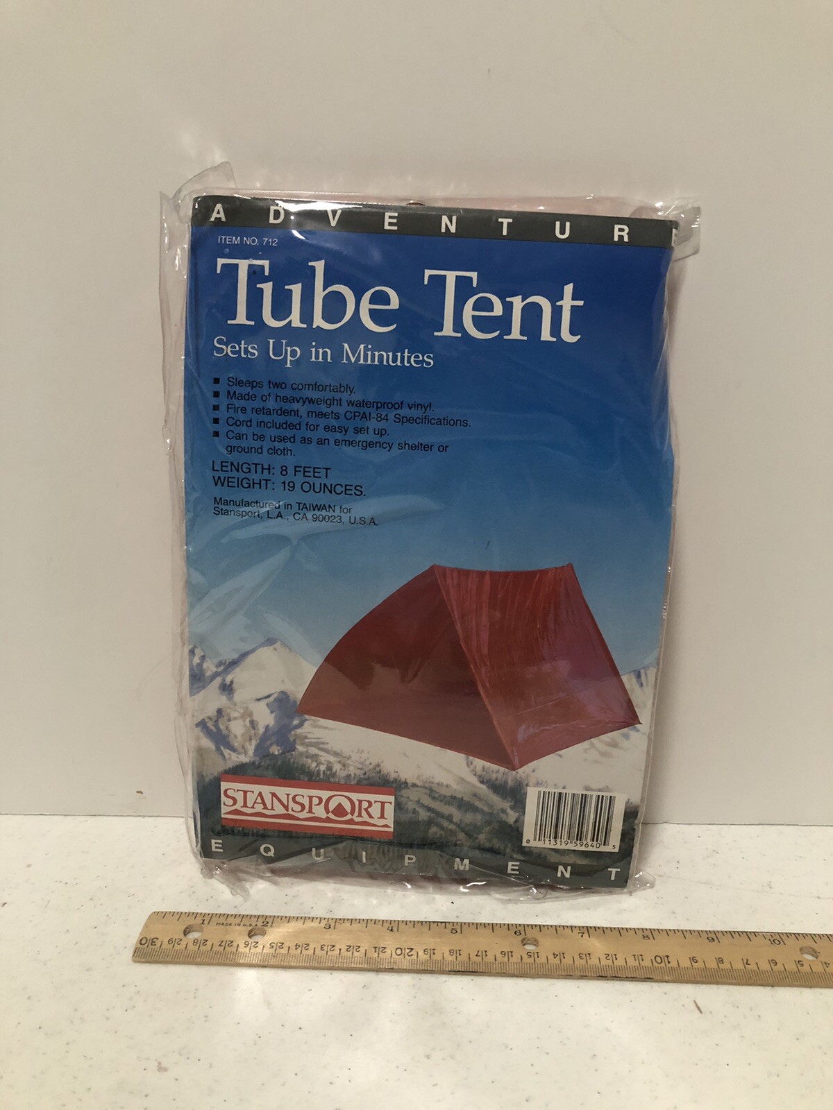 Stansport Outdoor Vinyl Tube Tent Camping/Hiking Emergency Survival Shelter