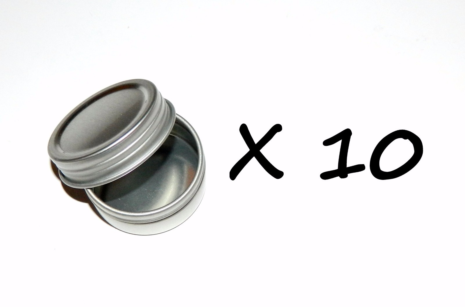 10 X 1/2 oz. Round Shallow Survival Tin Can With Screw Top Lid – Use With Crafts