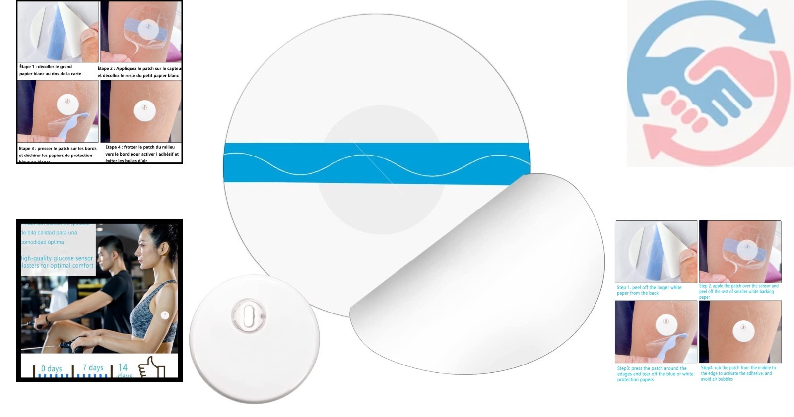Freestyle 40 Pack No Glue Waterproof Sensor Covers – Lasts 14 Days, Easy to Use