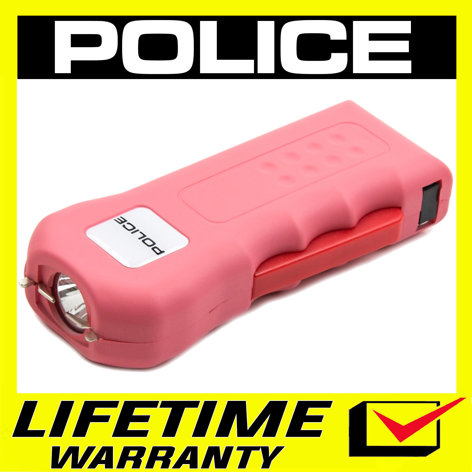 POLICE Stun Gun 512 700 BV Rechargeable LED Flashlight Pink