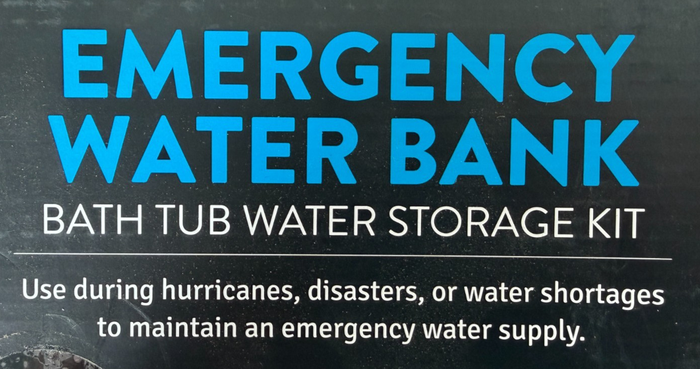 Emergency Water Bank Storage & Pump Heavy Duty 65-Gallon Easy Use BPA Free NEW
