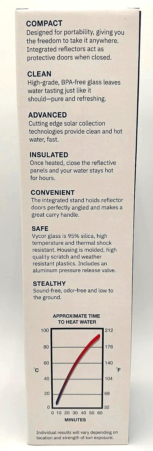 4Patriots Sun Kettle Solar Power Water Heater Boil Water Sun Power Camping New