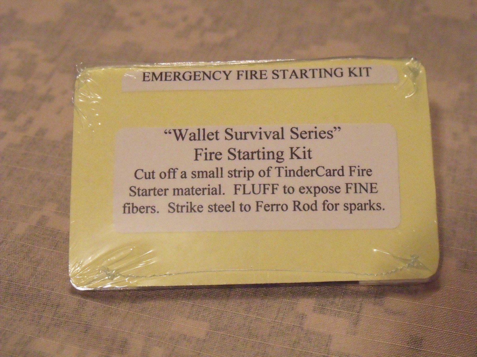 “Wallet Survival Series”: Emergency Fire Starting Kit – Tinder, Ferro, Striker