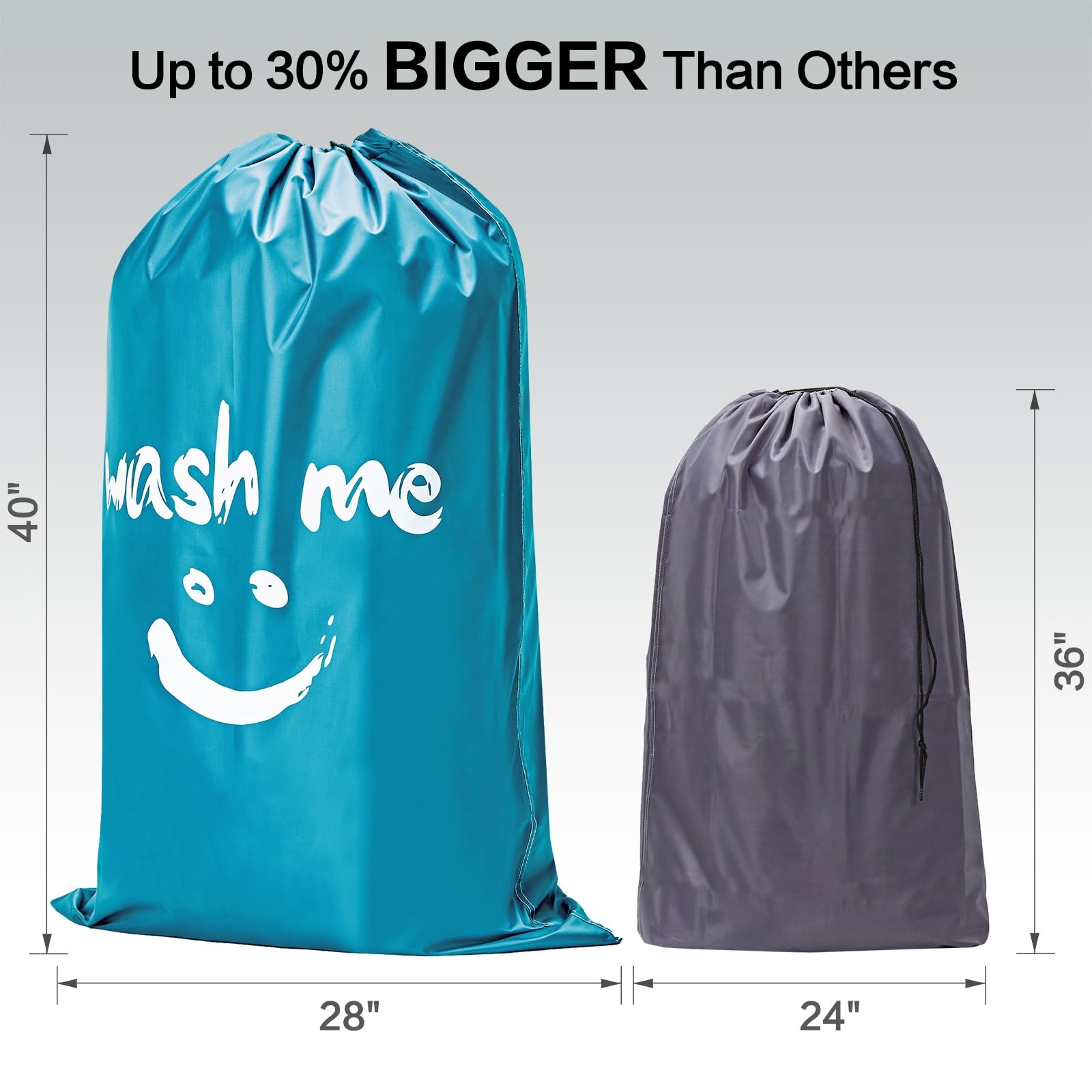HOMEST 2 Pack XL Wash Me Travel Ⅰ- Me, (Ⅰ-Wash me)Gray & Sky Blue