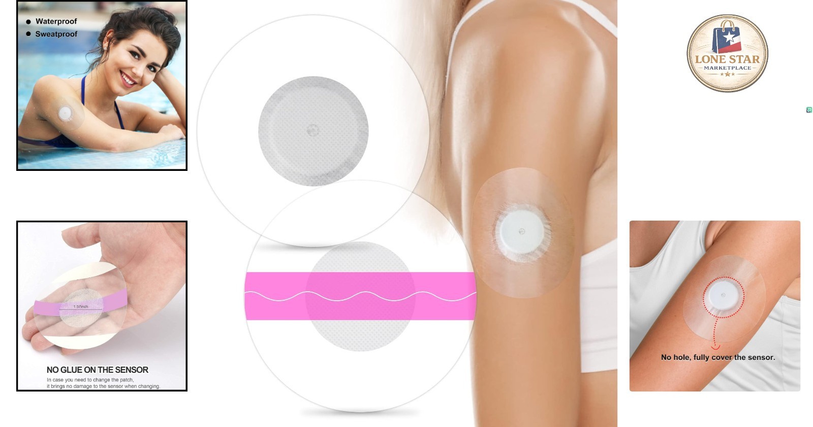 60-Pack Latex-Free Libre Sensor Covers: Waterproof & Long-Lasting Protection
