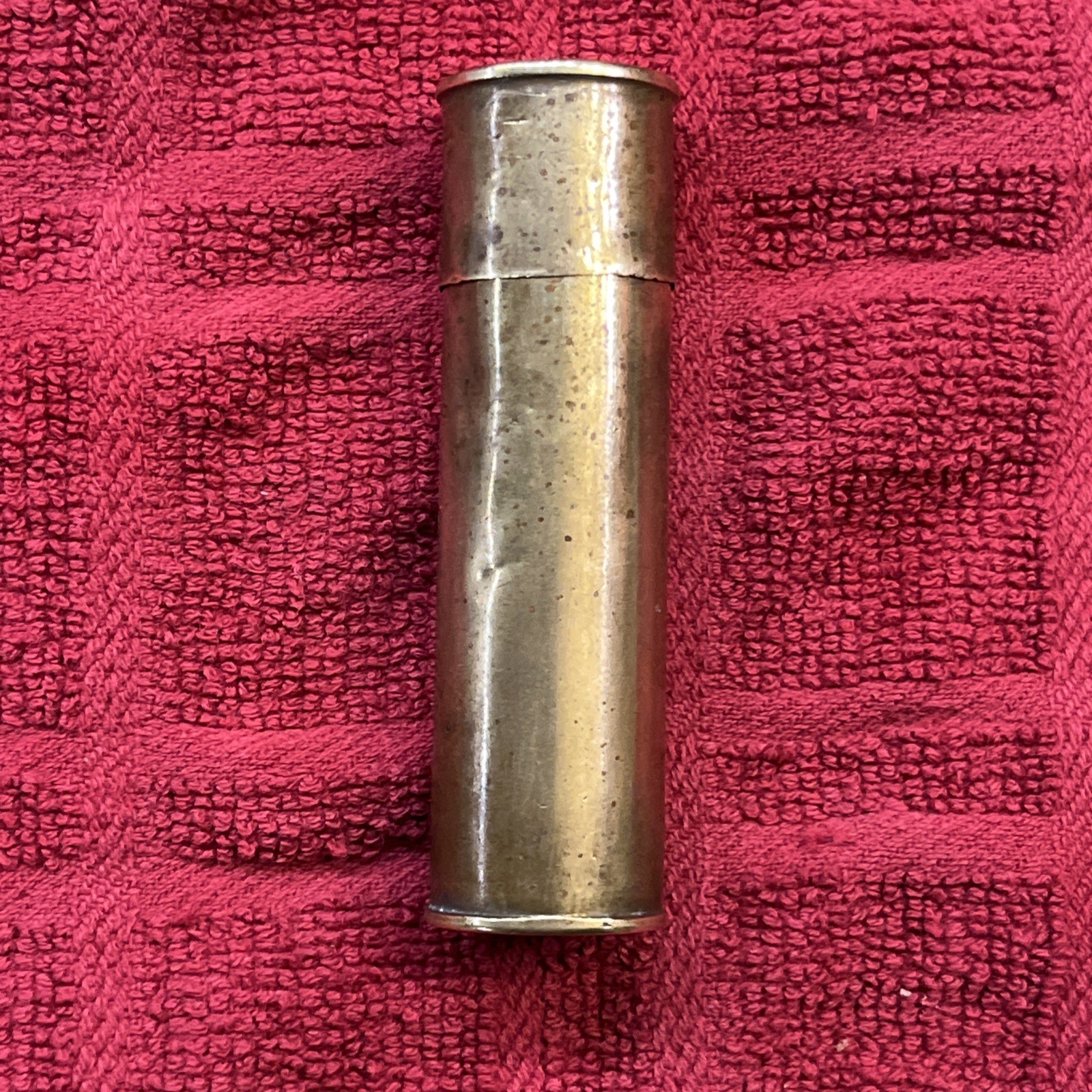 Rare Sears Roebuck 12 gauge Match Stick Holder Hunting Hiking Camping (745)