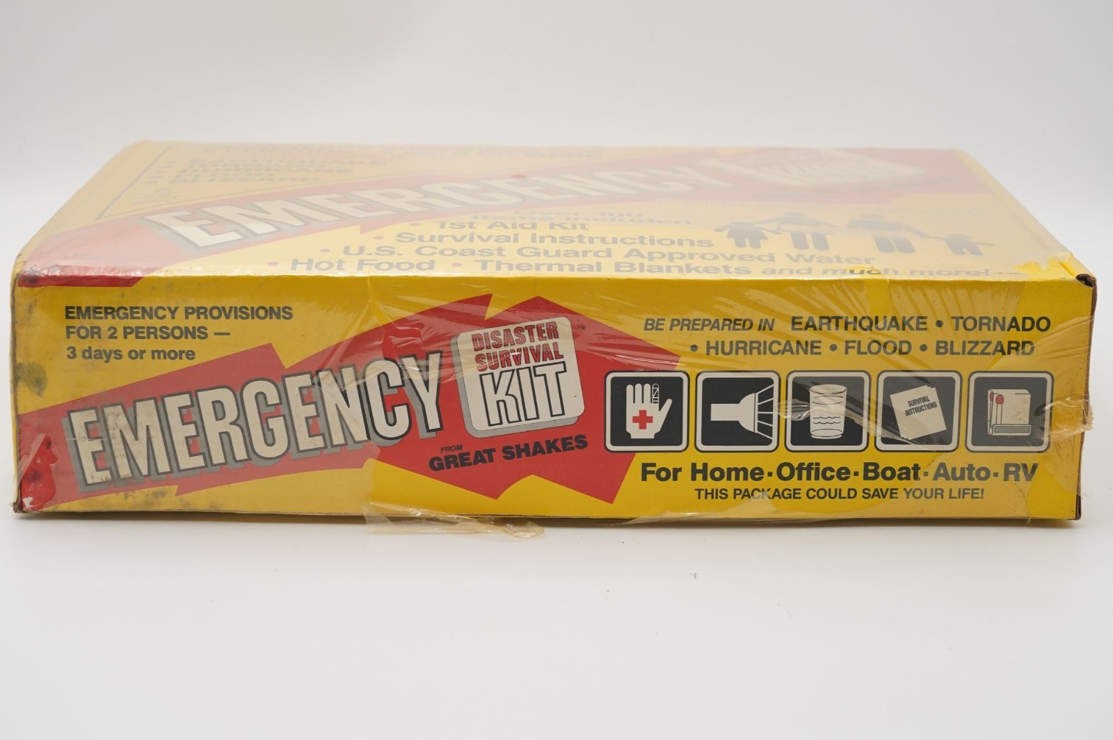 Vintage Great Shakes Disaster Survival Kit SOS Emergency 2 Person New Old Stock