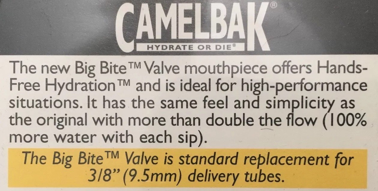 Camelbak Big Bite™ Valve Double The Flow New In Retail Package Fast Free Ship