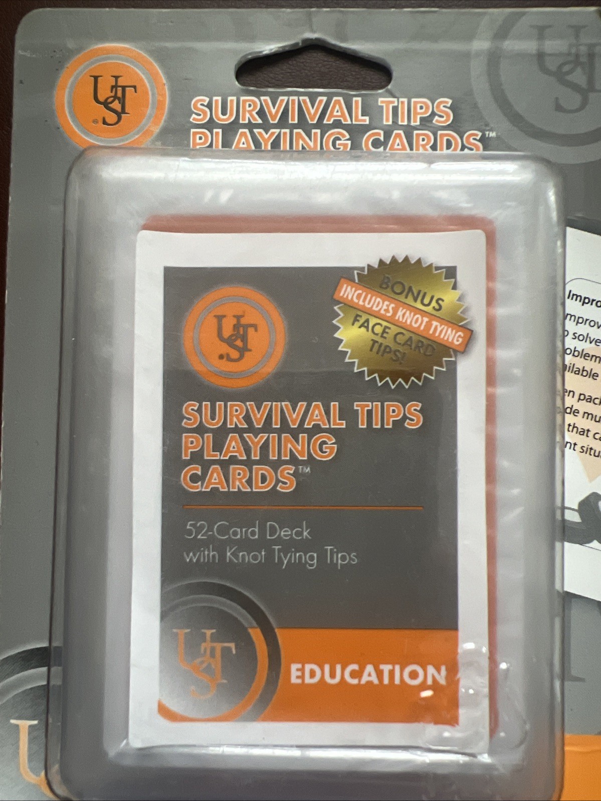 Playing Cards Survival Tips Ultimate Survival Gear PLASTIC CASE Prepping Prepper