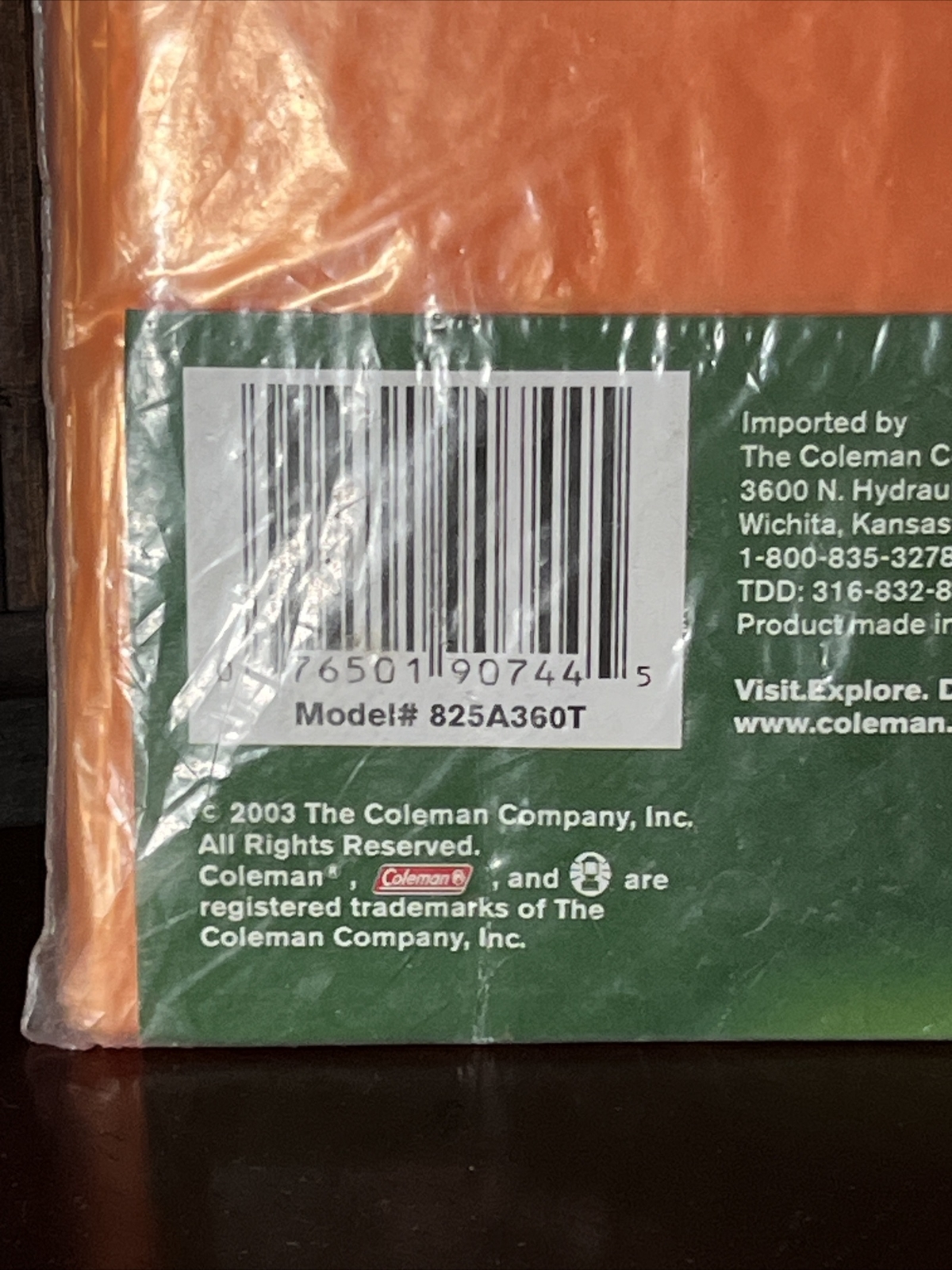 Coleman Poncho Rain Disposable Emergency Bright Orange, One Size, NIP NWT