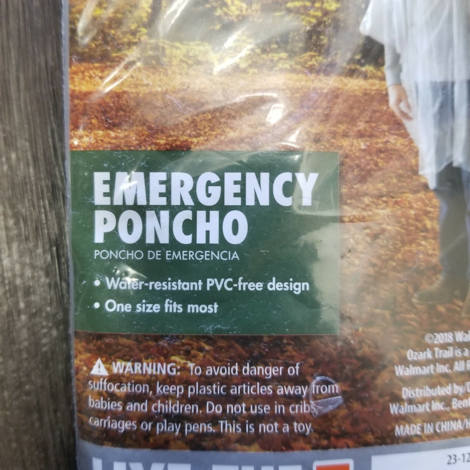 4-Pack Emergency Hooded Rain Poncho Water Resistant PVC Free Design One Size New