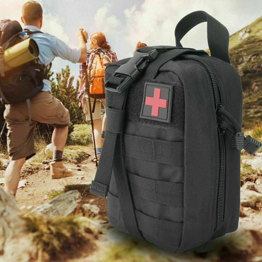 Survival and First Aid Kit 5 Piece Outdoor Survival Gear and Equipment Molle Bag