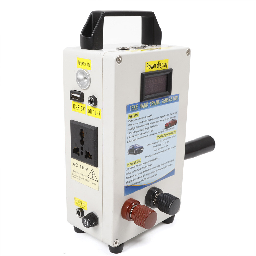 Portable Hand Crank Generator Emergency Power Supply Charger Camping Outdoor USA