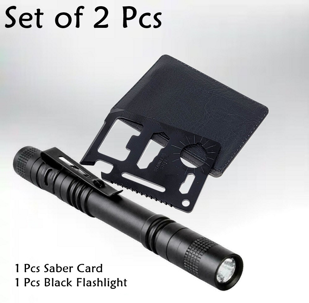 2 PCS Paracord Black Tactical Knife Bracelet Survival Gear EDC Tactical Gift