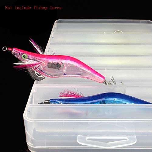 OriGlam Fishing Lure Box Tackle Storage Trays – Double Side 14 Clear