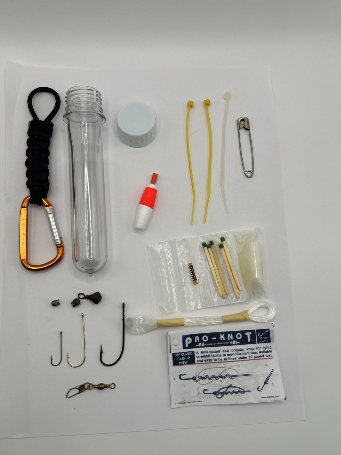 Survival Tube. Mini Emergency Fishing Gear. Custom Designed. lot#4
