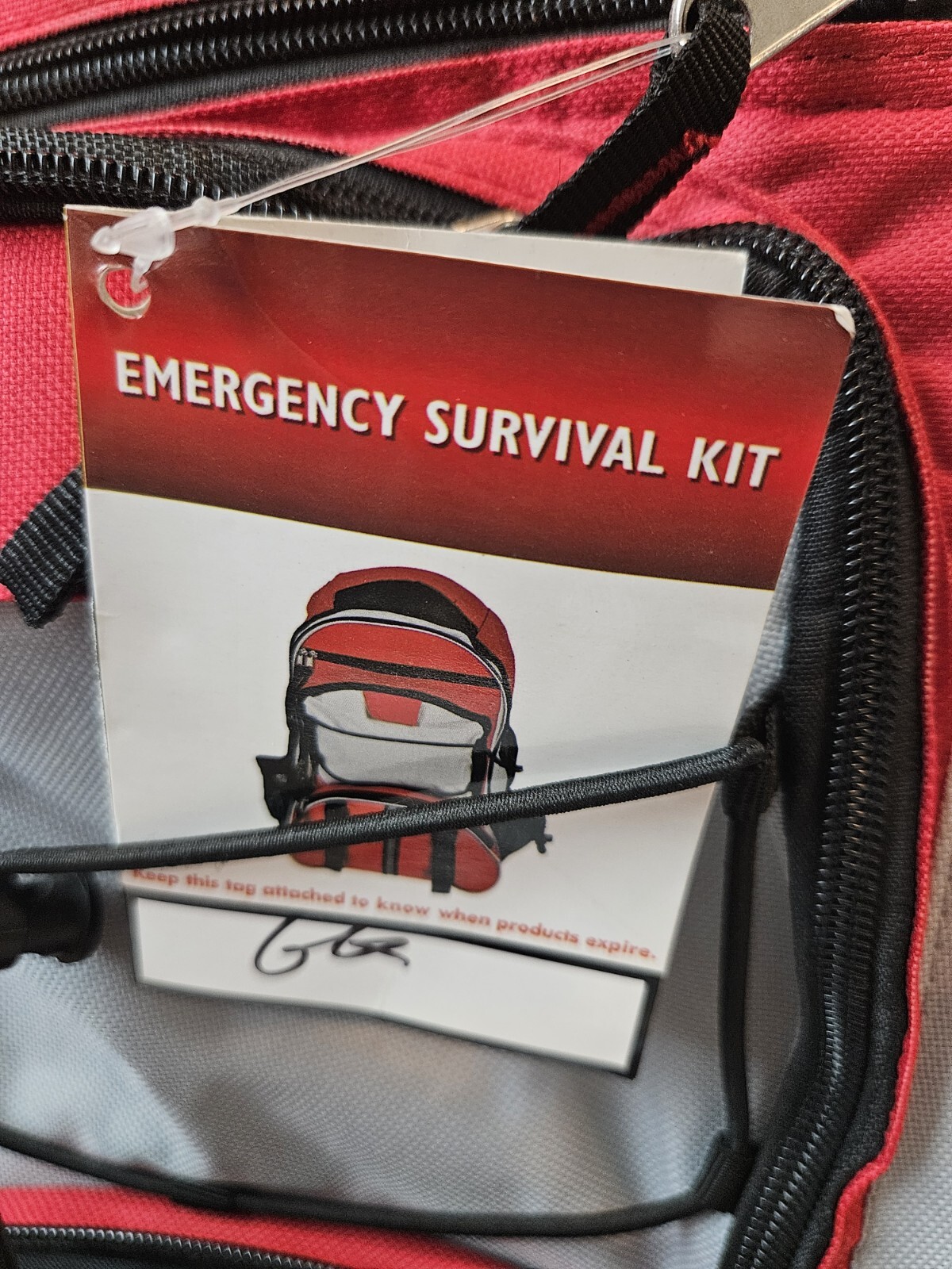 Survival Backpack Kit Complete With Survival Equip First Aid Poncho Compass Etc.