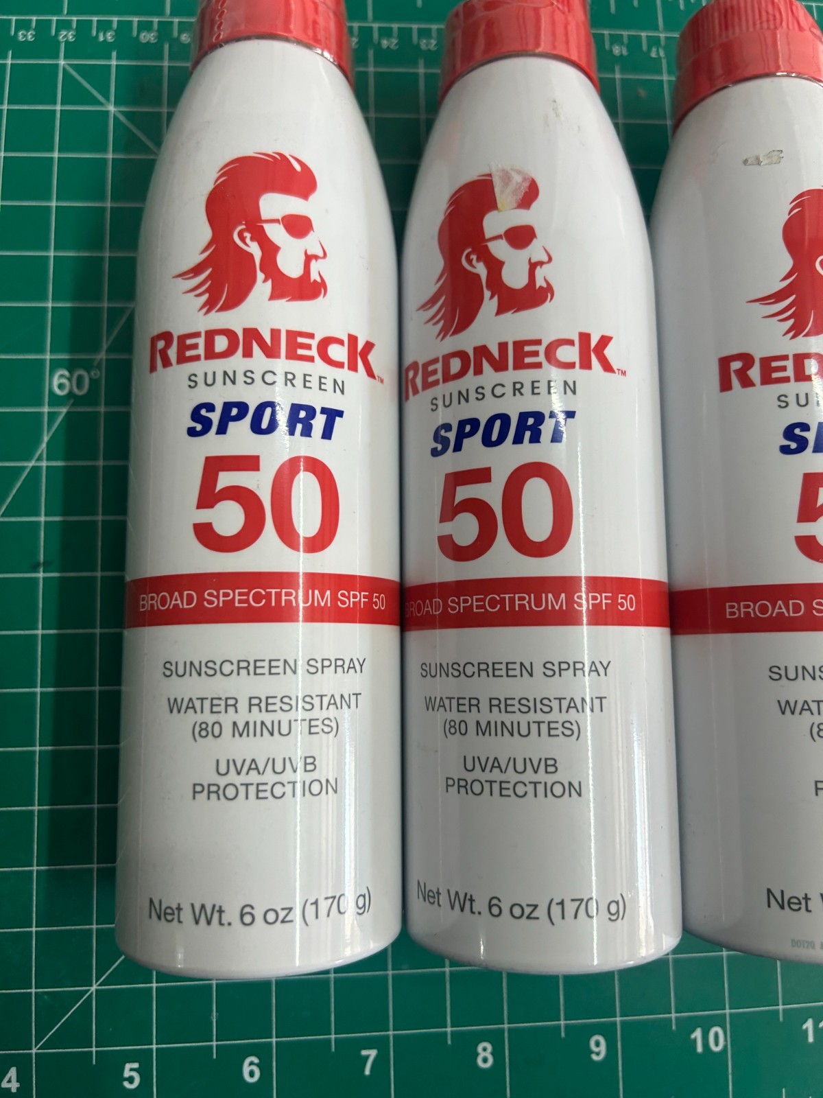 3-PACK Redneck Sunscreen Sport SPF 50 Broad Spectrum Water Resistant 6OZ spray