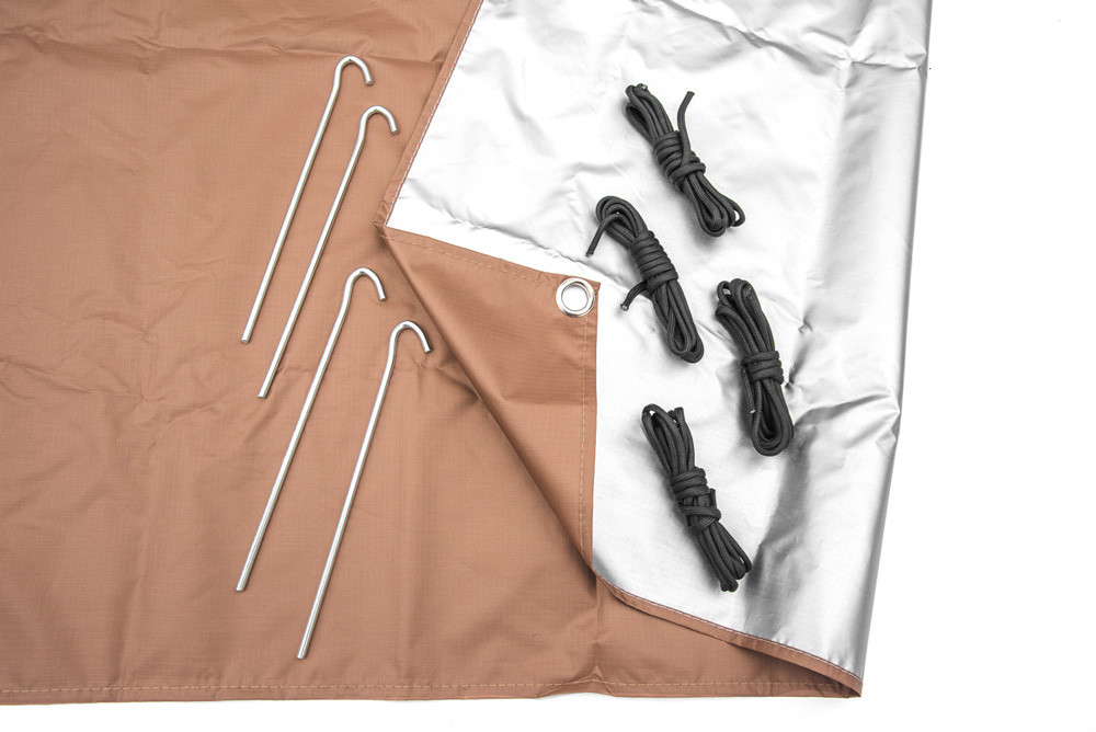 Waterproof Thermal Shelter Kit Tan Heavy Duty Survival Camping Hiking Tent Tarp