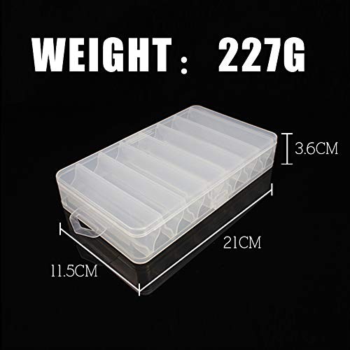 OriGlam Fishing Lure Box Tackle Storage Trays – Double Side 14 Clear
