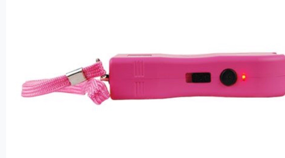Mini Hand Pocket WOMEN Stun Gun PINK Rechargeable 80 Million Volt LED w/ HOLSTER