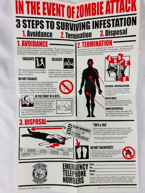 New Zombie Outbreak Survival Kit w/Electronic Training Supplement Disc Z.E.R.O.