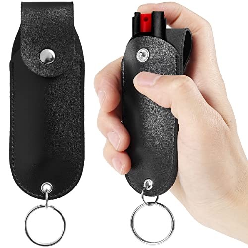 Pepper Spray Pouch, PU Leather Pepper Spray Holster, Mini Portable Top Flap