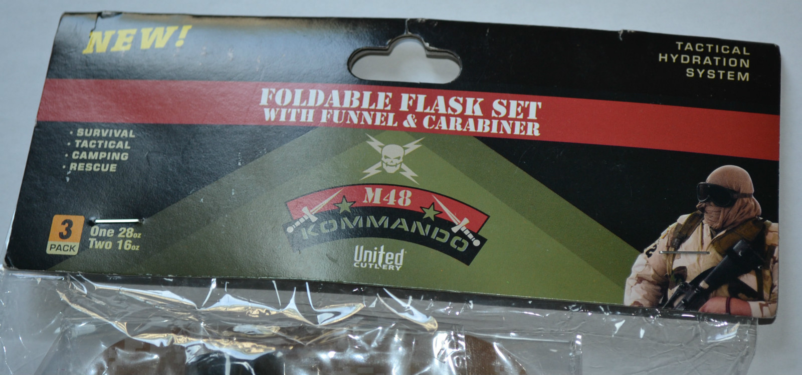 M48 Kommando Disposable Flask Set 3-Pack With Funnel