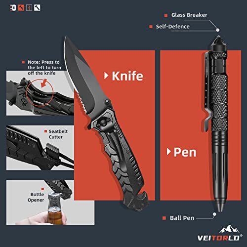 Gifts for Men Dad Husband Him Fathers Day, 12 in 1 Camping Survival Kits