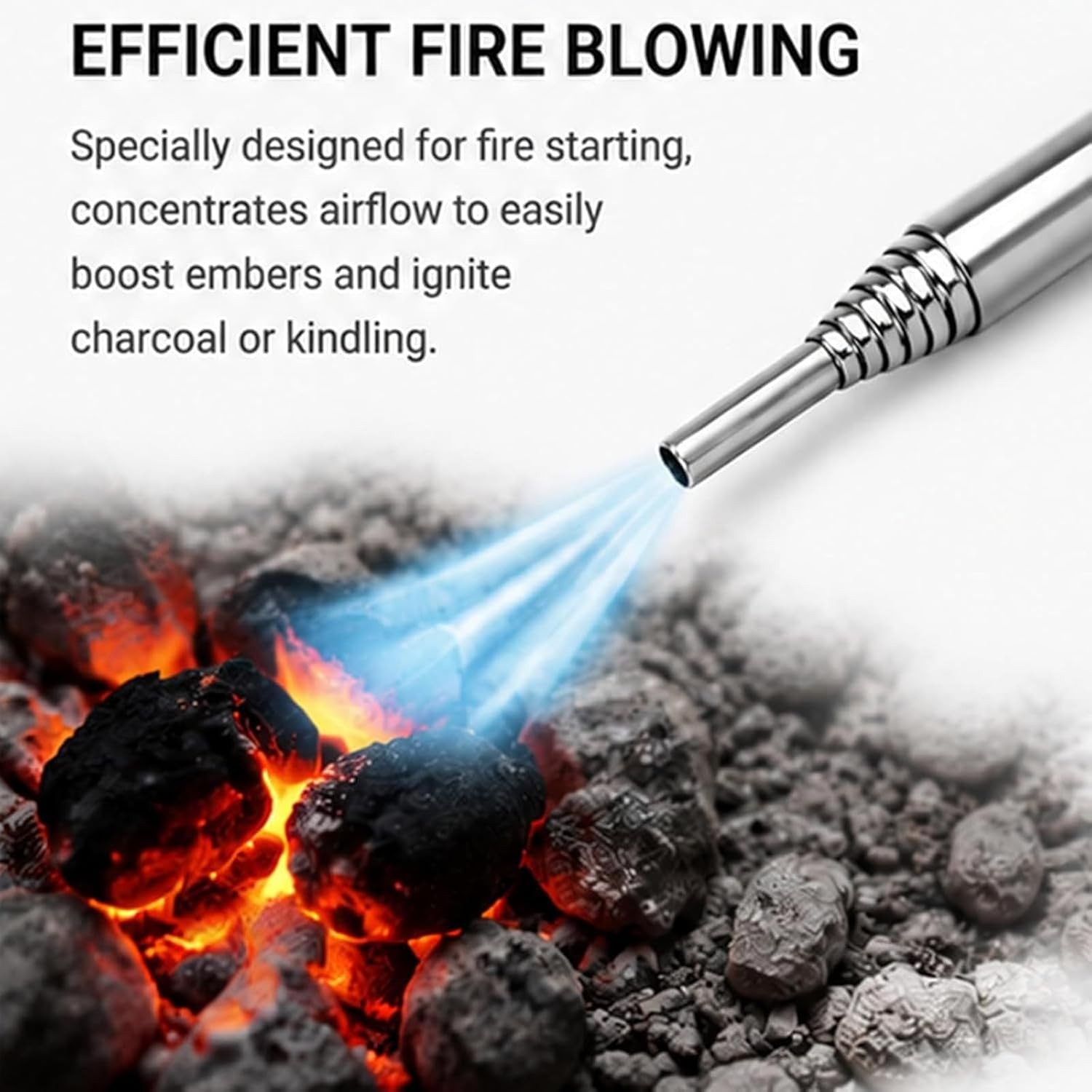 1~3PCS Outdoor Pocket Bellow Collapsible Fire Tools Camping Blow Fire Tube