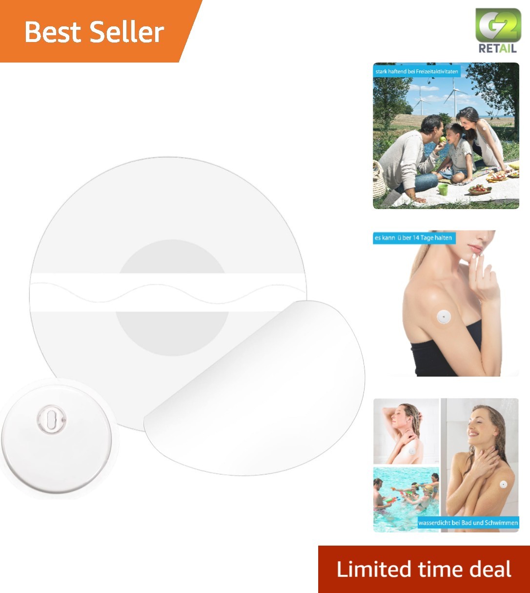 Transparent 20 Pack Freestyle Sensor Covers – 14 Days Waterproof for Libre 1/2/3