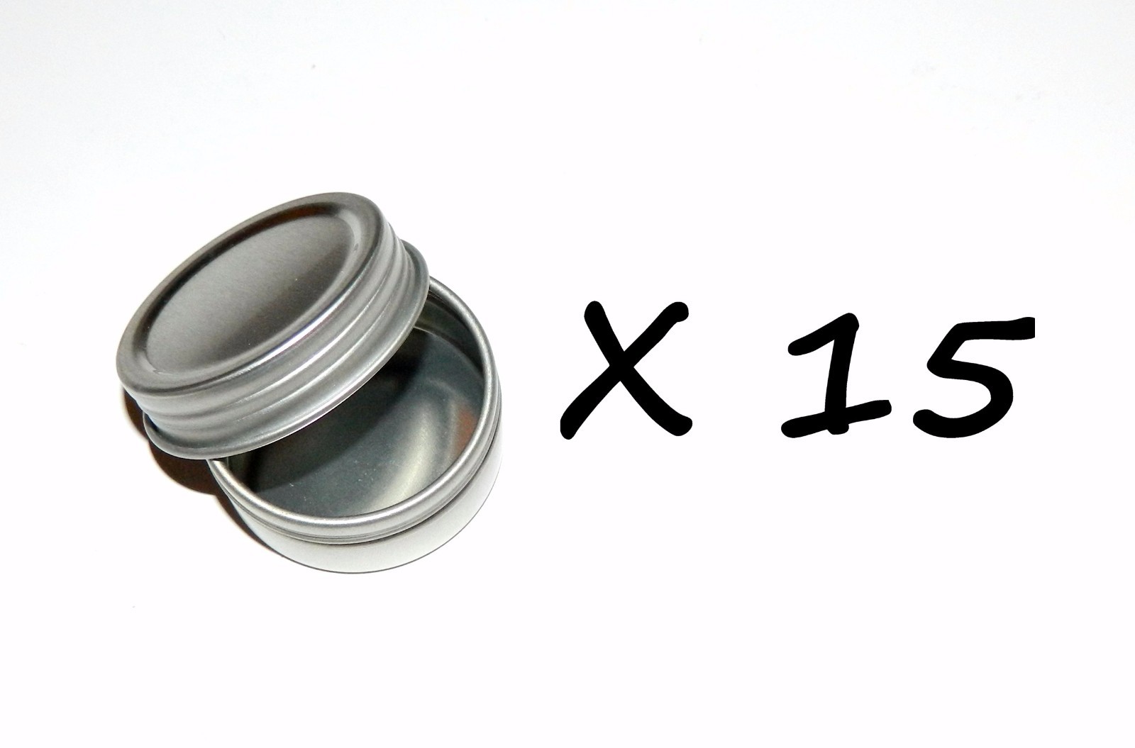15 X 1/2 oz. Round Shallow Survival Tin Can With Screw Top Lid – Use With Crafts