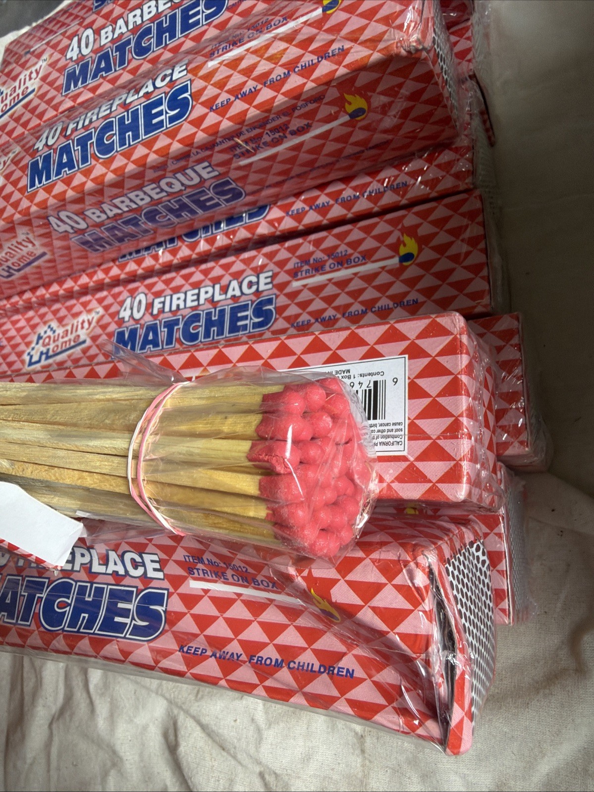 Spark Pack of 12 x 40 (480 Matches) Long Wooden Matches 11″ BBQ Barbecue Lot