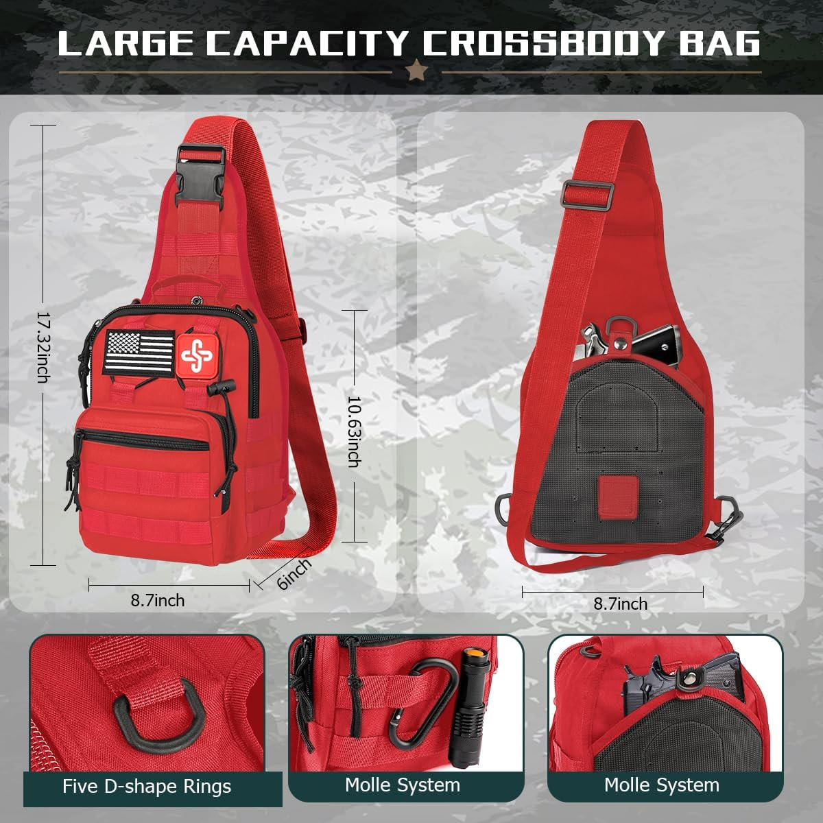 Survival Kit, 262Pcs Survival Gear and Supplies with First Aid Kit Pouch and Cro
