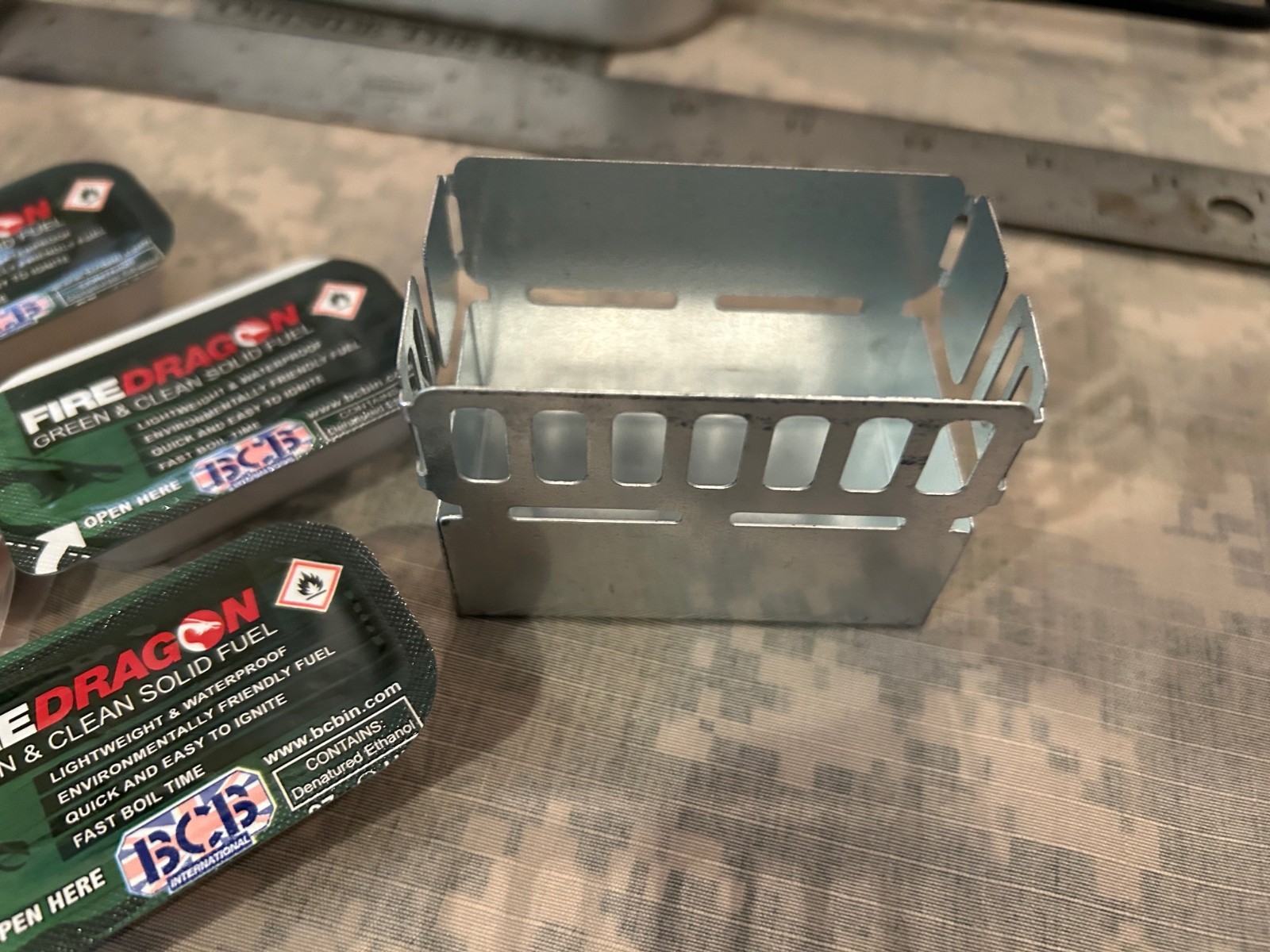 Emergency/Survival: FULLY STOCKED Aluminum Mess/Ration Kit Tin & Nylon Pouch