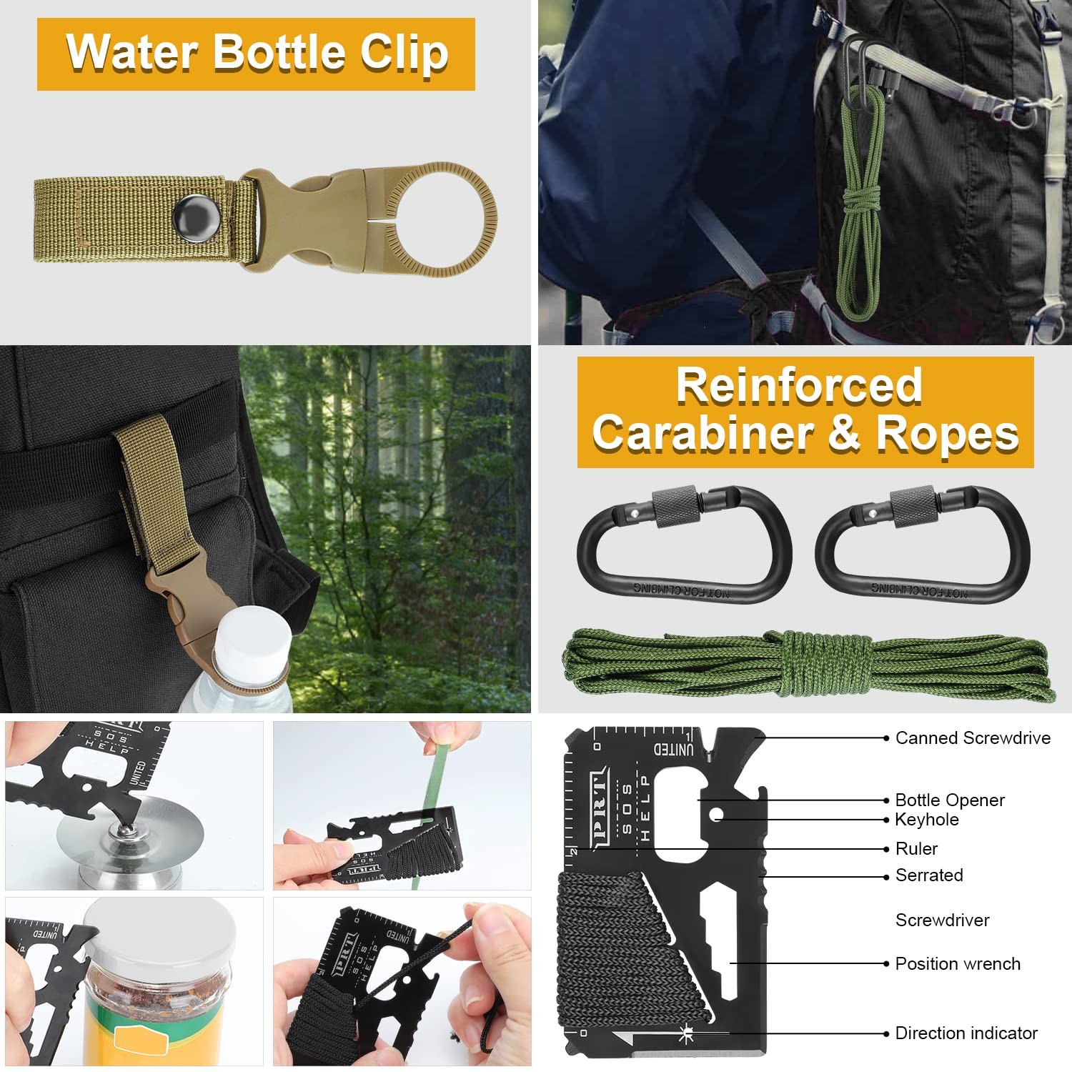 Survival Kit, Gifts for Men Dad Husband, Emergency Survival Gear and Equipmen…