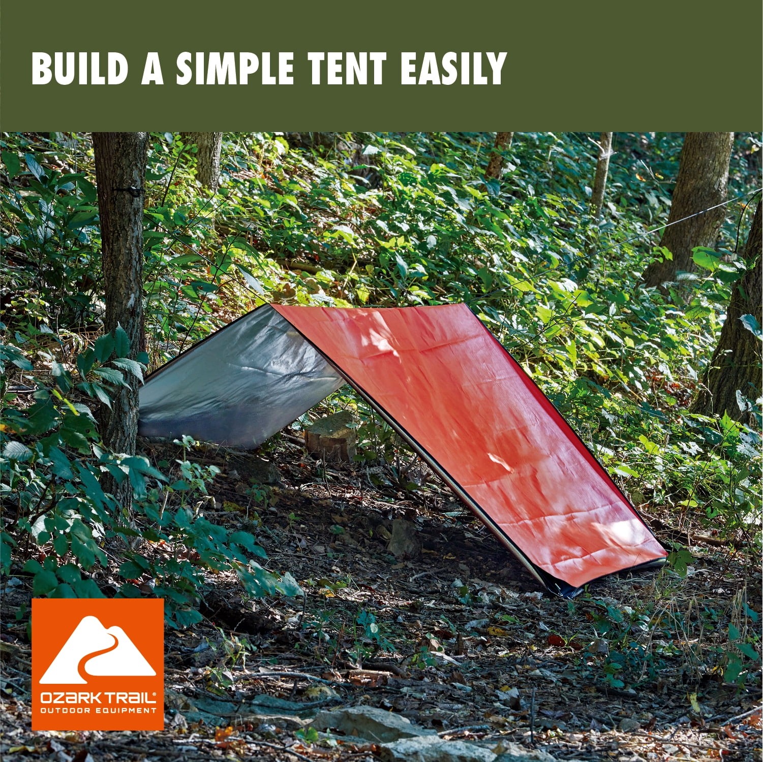 Ozark Trail Emergency Survival Camping Blanket, Orange, 0.99 lb