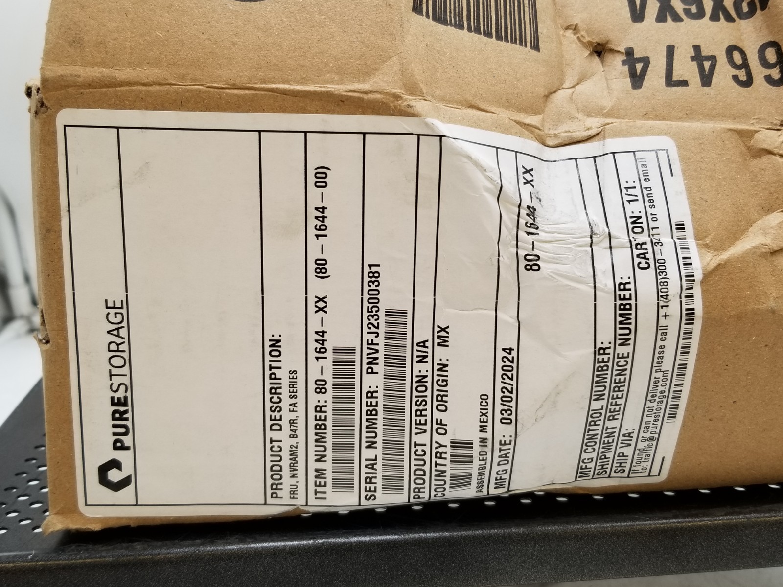 PURE STORAGE 80-1644-00 FRU,NVRAM2,B47R, FA SERIES