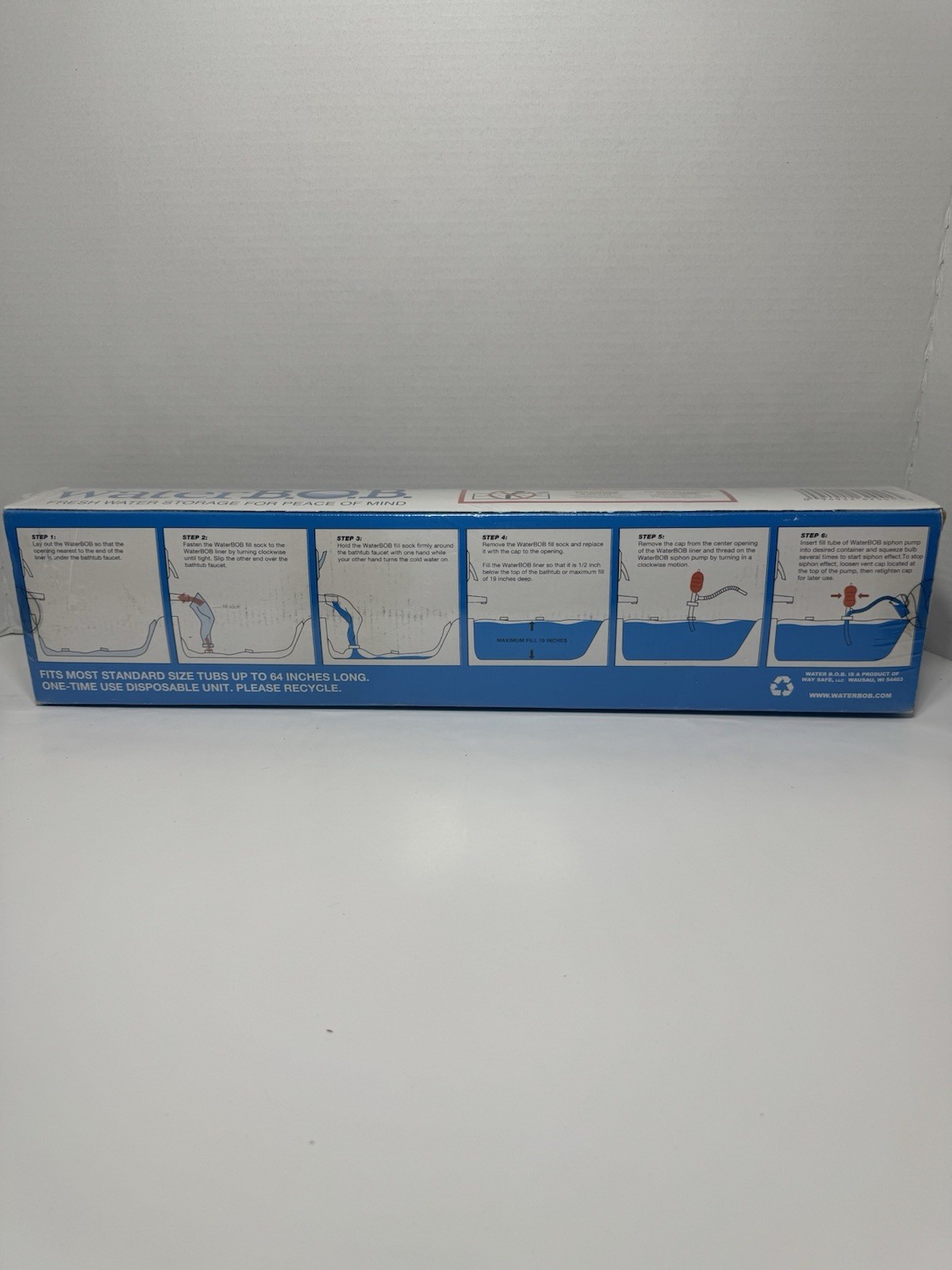 WaterBOB Emergency Survival Bathtub 100 Gal NEW