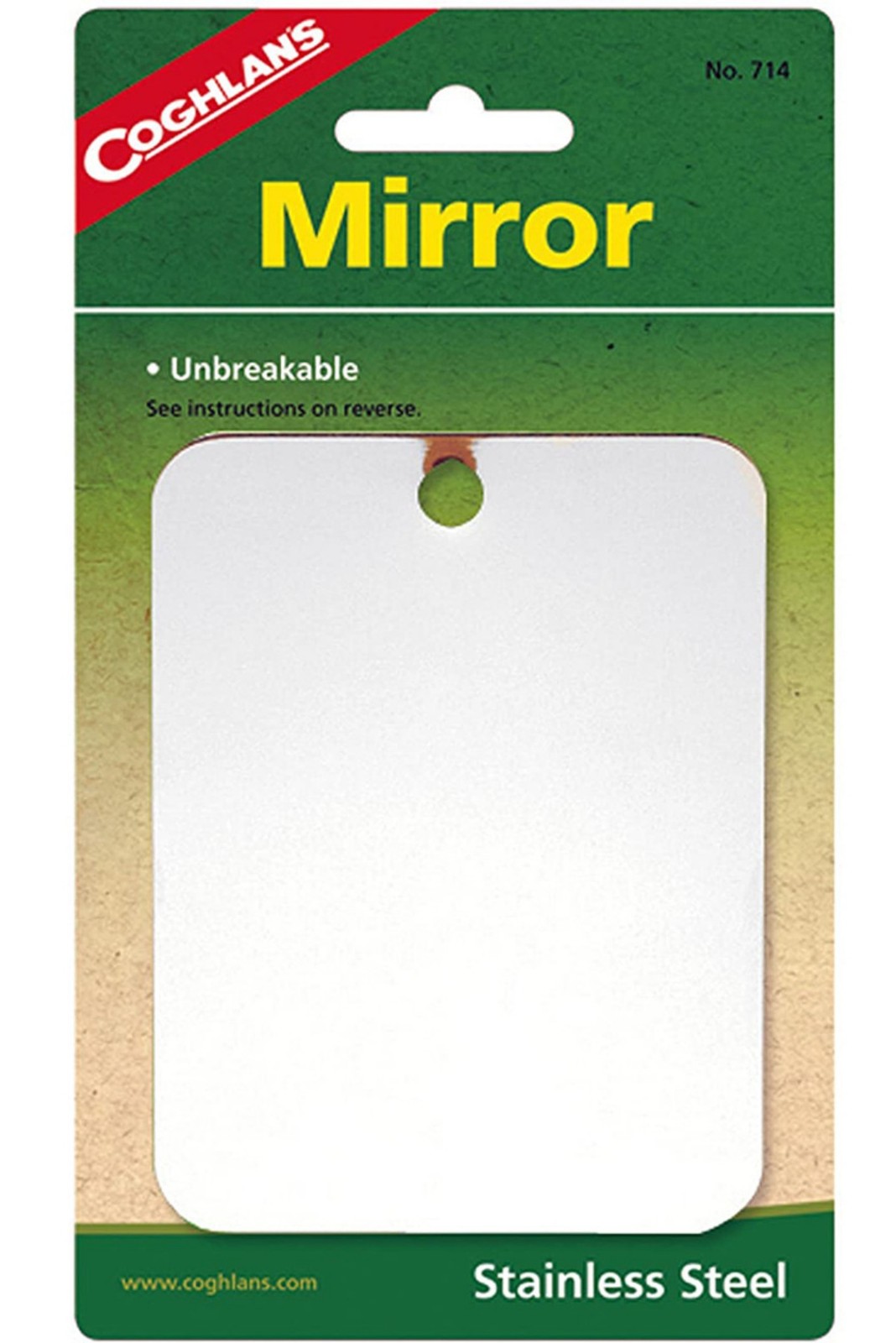 Coghlan’s Stainless Steel Mirror Unbreakable Compact Survival Camping Mirror
