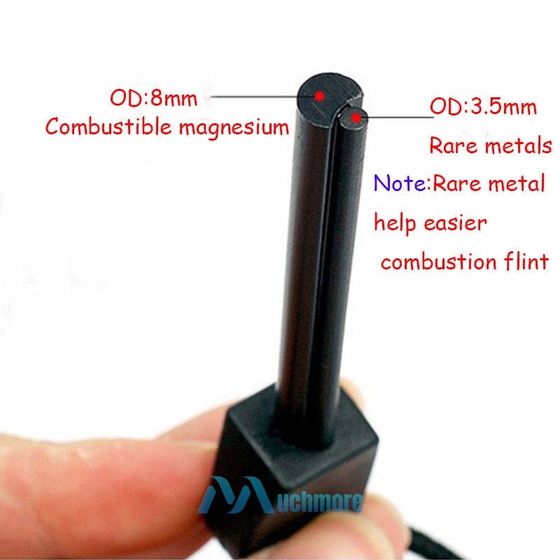 Portable Outdoor Flint Steel Magnesium Striker Ferro Rod Survival Fire Starter