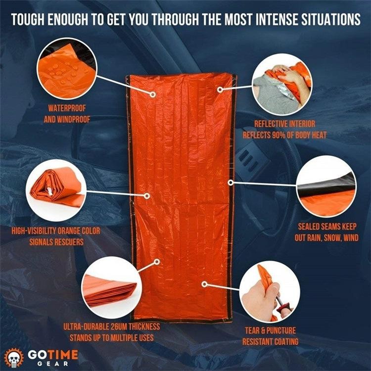 Portable Waterproof Emergency Survival Sleeping Bag Outdoor Edc Camping Gear the